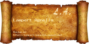 Lampert Agnella névjegykártya